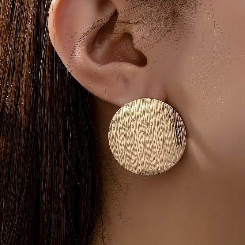 Aretes de Botón Redondos