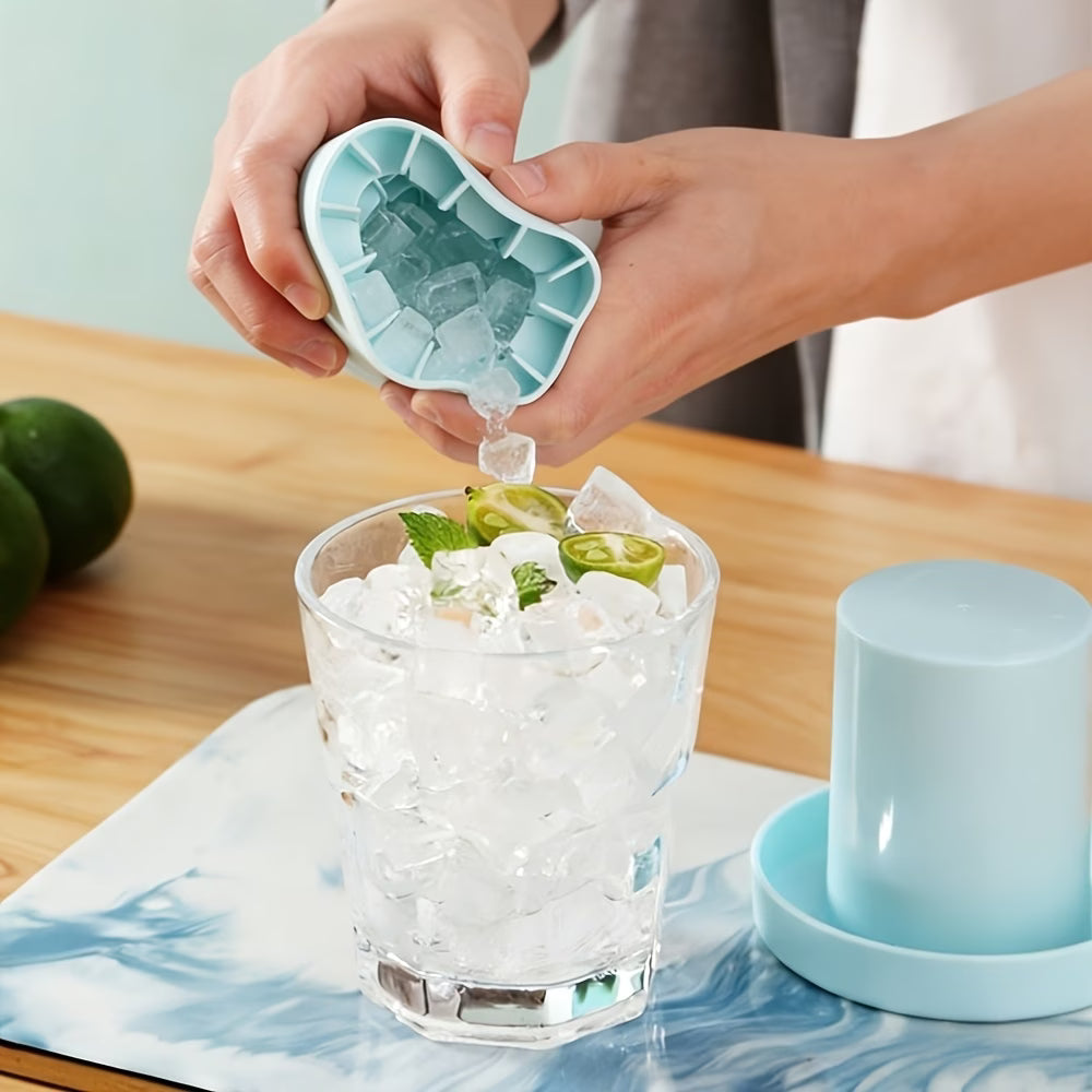 Bandeja de hielo de silicona celeste