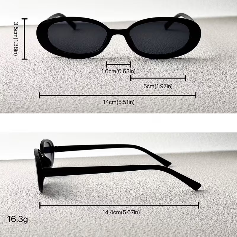 Gafas Y2K ovaladas para mujer — Ligeras y modernas
