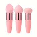 Esponjas Aplicadoras de Maquillaje — Set de 3 Unidades con Mango