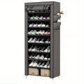 Organizador de zapatos gris de 10 niveles — Gran capacidad